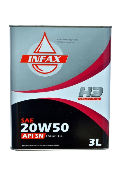 Infax H3 20W-50 High Mileage Engine Oil – 3 Liters